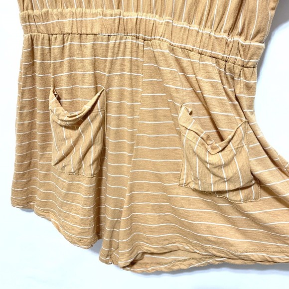 By Together Romper Yellow White Striped Size Large - Picture 7 of 12